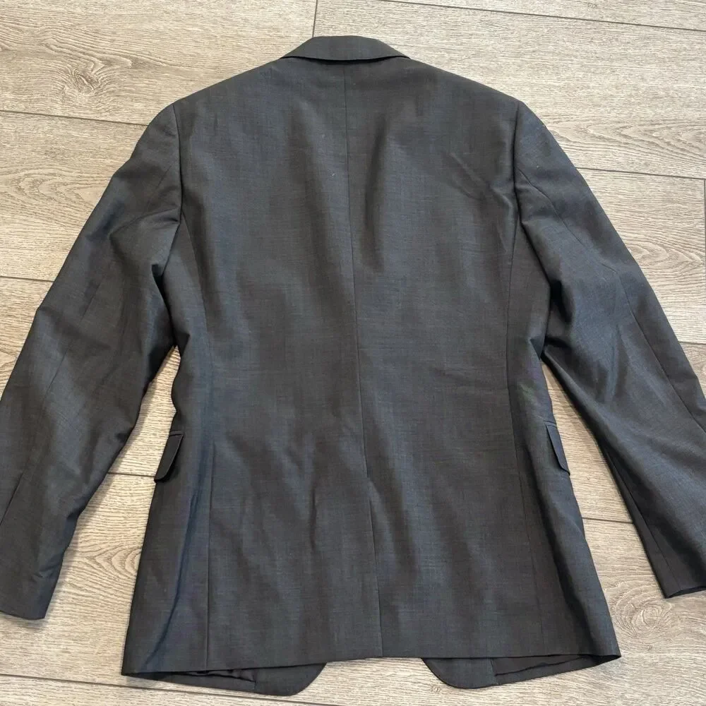 John Varvatos Hampton Wool Mohair‎ Gray  Jacket Men's 46 Blazer Sport Coat